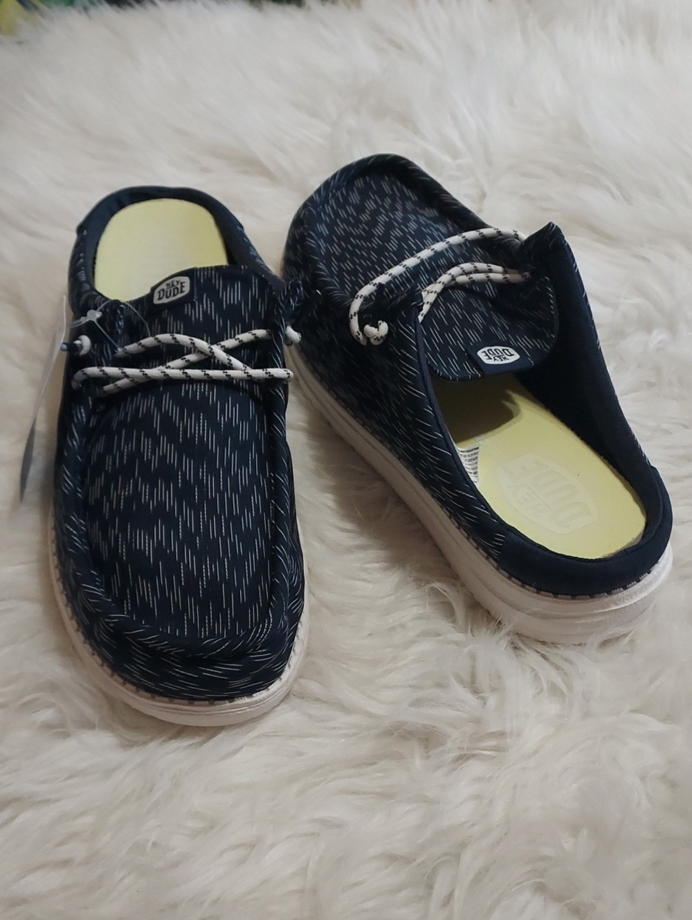 Hey Dude Wally Slip-On Men's Shoes in Navy Blazer Pattern Sz-11